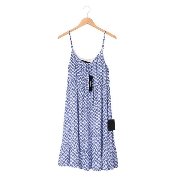 Lulus Dresses & Skirts - Lulus Grecian Getaway Blue And White Print Mini Dress - Size L